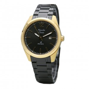 Alexandre Christie AC 1012 Gold Black Steel Lady LDBEGGR